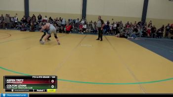 120 lbs Cons. Round 2 - Aspen Tritz, Wisconsin Rapids vs Colton LeVan, Team Valley Wrestling Club