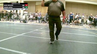 132 lbs Consi Of 16 #1 - Gage Nielson, Canyon View HS vs Javier Lopez, Chain Gang