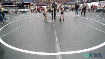 49 lbs Round Of 32 - Colton Herzfeld, Newcastle Youth Wrestling vs Brayden Letterman, Norman Grappling Club