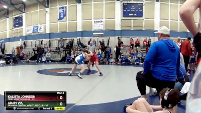 105 lbs Round 3 (3 Team) - Adam Via, Franklin Central Wrestling Club vs Kalista Johnson, Penn Wrestling Club