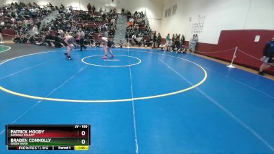 150 lbs Champ. Round 2 - Patrick Moody, Natrona County vs Braden Connolly, Green River