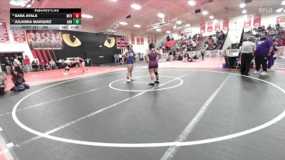 190 lbs Quarterfinal - Julianna Marquez, Gabrielino vs Sara Ayala, Mountain View