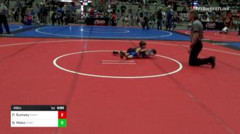 49 lbs Quarterfinal - Paden Rumsey, Pawhuska Elks Takedown vs Braesyn Maka, Chaparral Kids Wrestling Club