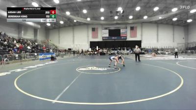 124 lbs Round 1 (3 Team) - Aidan Lee, John H Glenn HS vs Jeremiah King, Peru Sr HS