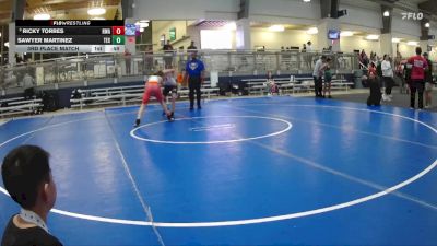 120 lbs 3rd Place Match - Ricky Torres, Richmond Wrestling Academy vs Sawyer Martinez, Texas