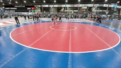 130 lbs 3rd Place Match - Milla Bretz, Natrona Colts vs Laney Drueke, St. Mary`s Cardinals WC