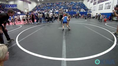 55 lbs Round Of 16 - Stryker Pruitt, Tecumseh Youth Wrestling vs Travis (T.J) Brownfield, Noble Takedown Club