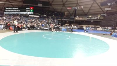 Boys 4A 285 lbs 1st Place Match - Mikey Lawrence, Lake Stevens vs Brooks Knight, Kamiakin