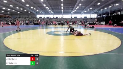 100 lbs Rr Rnd 2 - Jayden Crotty, Evil Empire Purple vs Ella Wells, Stormettes Wrestling