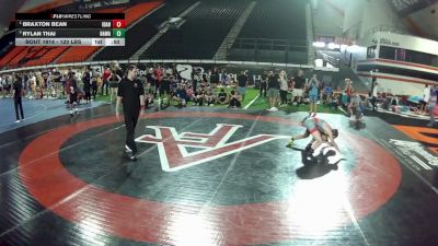 120 lbs 1st Place Match - Braxton Bean, Idaho vs Rylan Thai, Hawaii