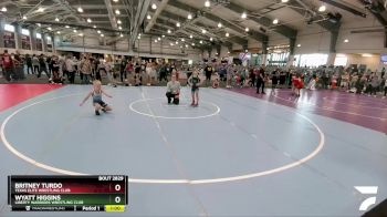 61 lbs Cons. Round 1 - Wyatt Higgins, Liberty Warriors Wrestling Club vs Britney Turdo, Texas Elite Wrestling Club
