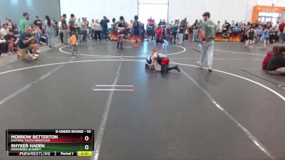 55 lbs Quarterfinal - Morrow Betterton, Eastside Youth Wrestling vs Rhyker Haden, NoWorries Academy