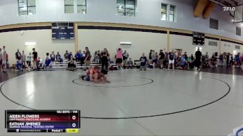 144 lbs Quarterfinal - Aiden Flowers, Contenders Wrestling Academy vs Eathan Jimenez, Warrior Regional Training Center