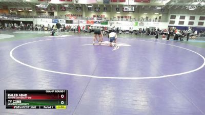 285 lbs Champ. Round 1 - Kaleb Abad, Marian University (IN) vs Ty Cobb, Lourdes University