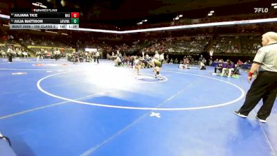 100 Class 2 lbs Champ. Round 1 - Julia Mattison, Lafayette (Wildwood) vs Juliana Tice, North Kansas City