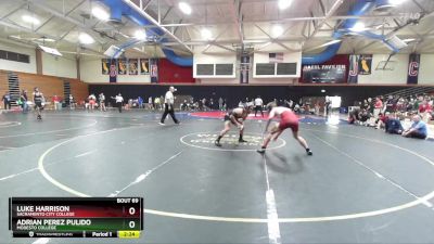 184 lbs Quarterfinal - Adrian Perez Pulido, Modesto College vs Luke Harrison, Sacramento City College