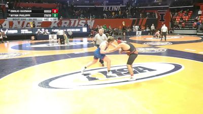 2A 285 lbs Cons. Round 2 - Emilio Guzman, Rock Island (H.S.) vs Wynn Philippi, Arlington Heights (St. Viator)