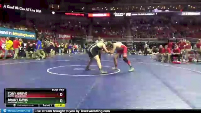 1 lbs Cons. Round 1 - Brady Davis, Maquoketa Valley vs Tony Greve, South  Winneshiek