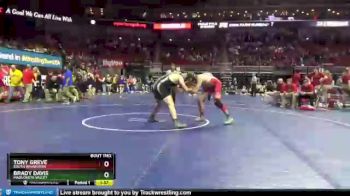1 lbs Cons. Round 1 - Brady Davis, Maquoketa Valley vs Tony Greve, South Winneshiek