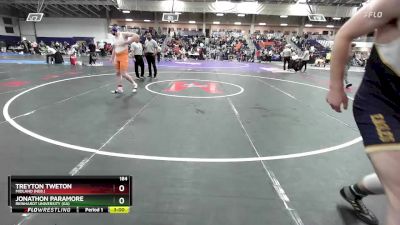 184 lbs Cons. Round 3 - Treyton Tweton, Midland (Neb.) vs Jonathon Paramore, Reinhardt University (GA)