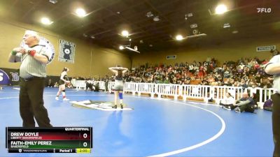 110 lbs Quarterfinal - Drew Doyle, Liberty (Bakersfield) vs Faith-Emily Perez, Bakersfield