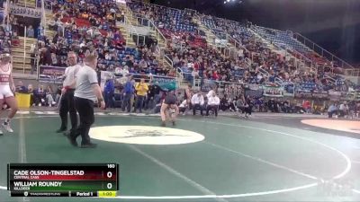 160 lbs Cons. Round 2 - Cade Olson-Tingelstad, Central Cass vs William Roundy, Killdeer