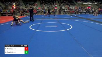 91 lbs Quarterfinal - Kenadee Thomas, Lady Outlaws vs Aubry Spadoni, No Team