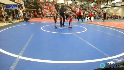 46 lbs Round Of 16 - Maculey Andrews, Hilldale Youth Wrestling Club vs Moxin Hammans, Warner Eagles Youth Wrestling