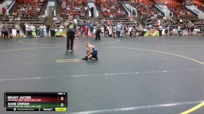 60 lbs Quarterfinal - Brady Jacobs, Michigan West Wrestling Club vs Kane Dinnan, Team Donahoe Wrestling Club