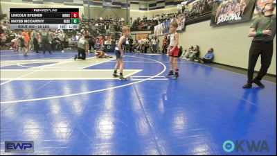 58 lbs 5th Place - Lincoln Steiner, Mustang Bronco Wrestling Club vs Hayes McCarthy, Husky WC