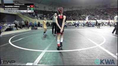 62 lbs Quarterfinal - Valentina Canale, Claremore Wrestling Club vs Juliette Rosas 2, OKC Saints Wrestling
