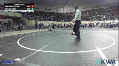 46 lbs Quarterfinal - Danielle Clifford, Garage Dawgs vs Denver Allen, Barnsdall Youth Wrestling