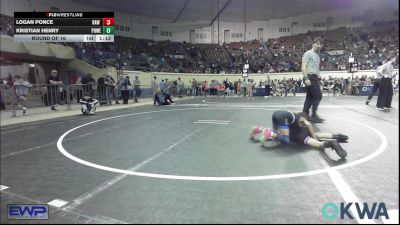 61 lbs Round Of 16 - Logan Ponce, Raw Wrestling Club vs Kristian Henry, Powerhouse Wrestling