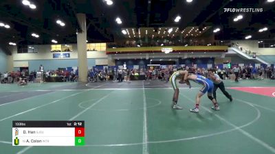 133 lbs Consi Of 16 #1 - Dylan Han, San Jose State vs Alex Colon, Interamerican PR