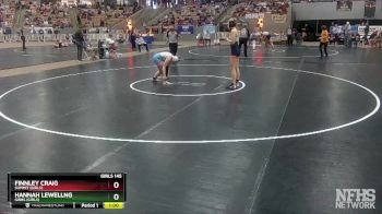 Girls 145 lbs Cons. Round 1 - Hannah Lewellng, Gibbs (Girls) vs Finnley Craig, Summit (Girls)