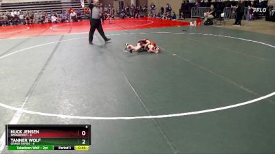 55 lbs Quarterfinals (8 Team) - Huck Jensen, Springfield vs Tanner Wolf, Grand Rapids