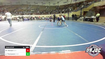 85 lbs Consi Of 8 #1 - Mason Hanson, Slyfox Wrestling Academy vs Jacksen Thompson, Division Bell Wrestling