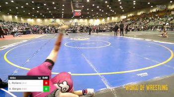 60 lbs Semifinal - Lilly Rollans, GOLDRUSH Academy vs Aria Bargas, Atwater Wrestling