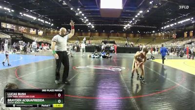 78 lbs 3rd Place Match - Lucas Bush, Lost Tribe Wrestling Club vs Brayden Acquafredda, Cocoa Beach WC