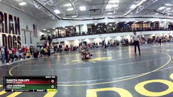 125 Freshman/Soph Cons. Round 2 - Dakota Phillips, Mount St Joseph vs Levi Hamman, Trine University