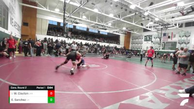 165 lbs Cons. Round 2 - Wyatt Clayton, Lancaster vs Eric Sanchez, Laguna Hills