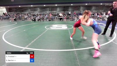 100 lbs Round Of 16 - Cora Finstad, TN vs Samantha Bertini, MA