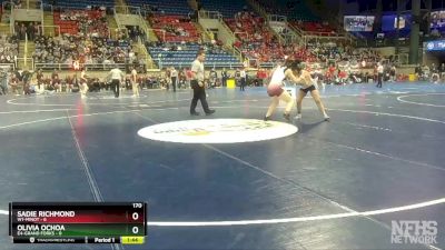 170 lbs Quarterfinals (8 Team) - Sadie Richmond, W1-Minot vs Olivia Ochoa, E4-Grand Forks