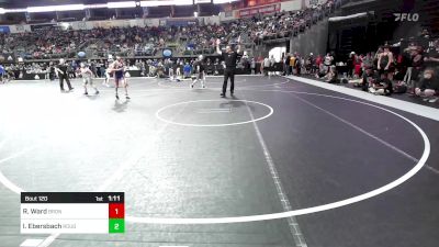 110 lbs Round Of 16 - Ryan Ward, Bronco Wrestling Club vs Isaiah Ebersbach, Rough House