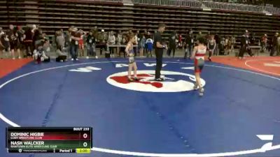 67 lbs Quarterfinal - Dominic Higbie, Cody Wrestling Club vs Nash Walcker, RawTown Elite Wrestling Club