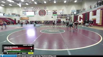 120 lbs Champ. Round 1 - Leslie Belmonte, American Falls vs Aviyanah Gonzalez, Borah