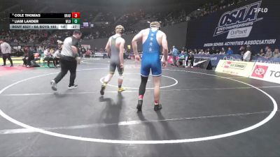 6A Boys 190 lbs Cons. Round 5 - Cole Thomas, Grant Boys vs Liam Lander, West Linn Boys