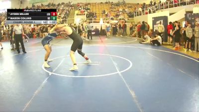 167 lbs Champ. Round 1 - Ayden Miller, Logan vs Mason Collins, WELLSTON