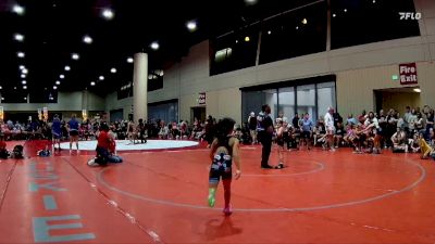 62 lbs Quarterfinals (8 Team) - Arya Robertson, AR- 15 Pink vs Willa Kelly, Patriot WC- White