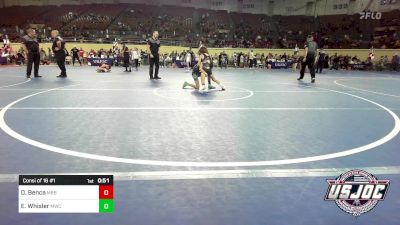 67 lbs Consi Of 16 #1 - Daniel Benca, Mighty Bluebirds vs Easton Whisler, Mulvane Jr. Wrestling Club